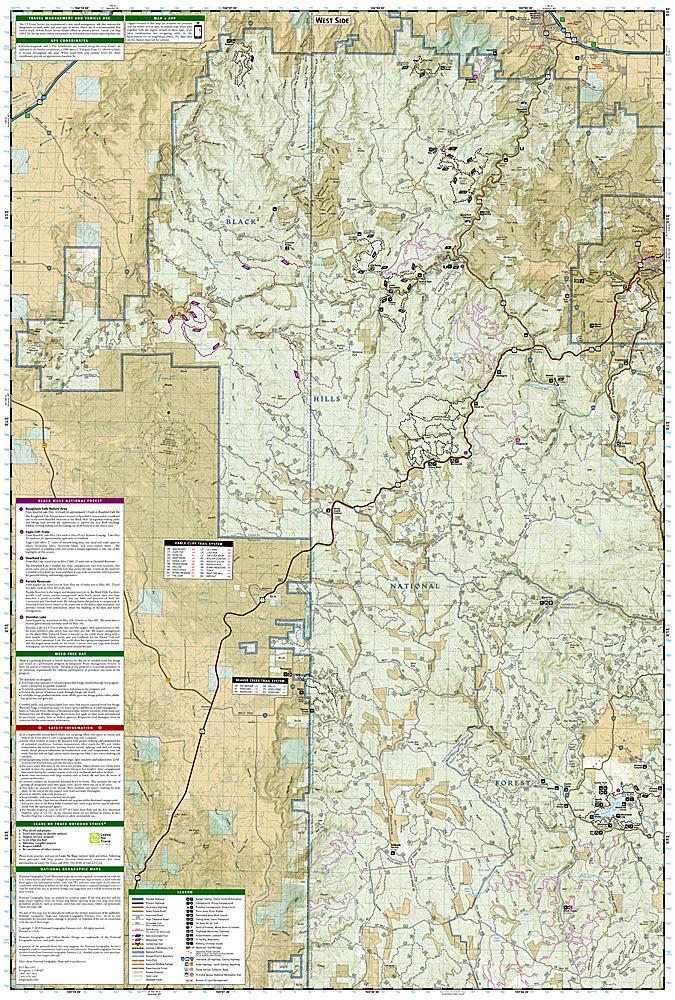 Carte de randonnée - Black Hills North, Black Hills National Forest (South Dakota), n° 751 | National Geographic carte pliée National Geographic 