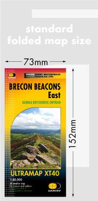 Carte de randonnée - Brecon Beacons Est XT40 | Harvey Maps - Ultramap carte pliée Harvey Maps 