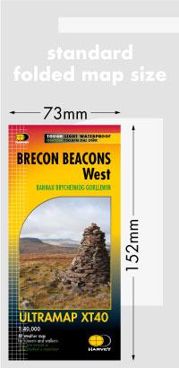Carte de randonnée - Brecon Beacons Ouest XT40 | Harvey Maps - Ultramap carte pliée Harvey Maps 