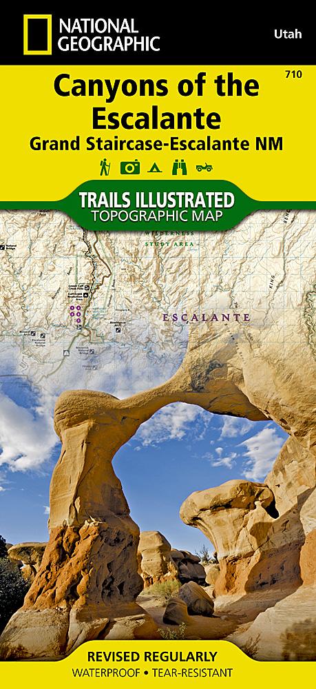 Carte de randonnée - Canyons of the Escalante (Utah), n° 710 | National Geographic carte pliée National Geographic 