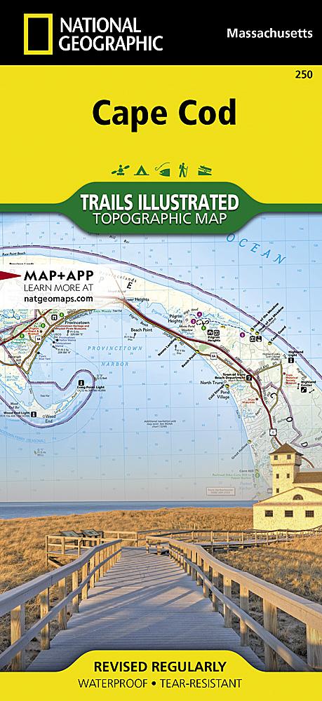 Carte de randonnée - Cape Cod National Seashore (Massachusetts), n° 250 | National Geographic carte pliée National Geographic 