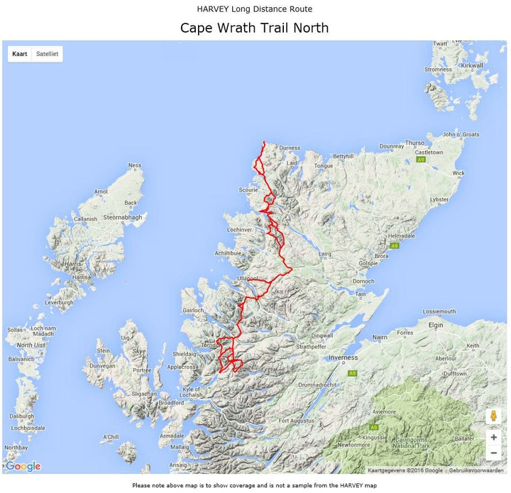 Carte de randonnée - Cape Wrath Trail Nord XT40 | Harvey Maps - National Trail maps carte pliée Harvey Maps 