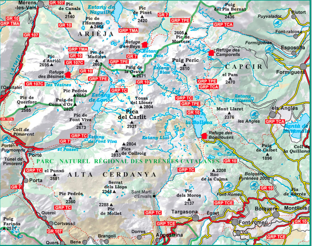 Carte de randonnée - Carlit, Bollosa (Pyrénées Catalanes) | Alpina carte pliée Editorial Alpina 