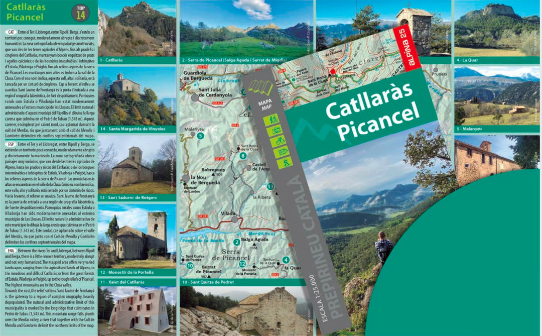 Carte de randonnée - Catllaras, Picancel (Pyrénées catalanes) | Alpina carte pliée Editorial Alpina 