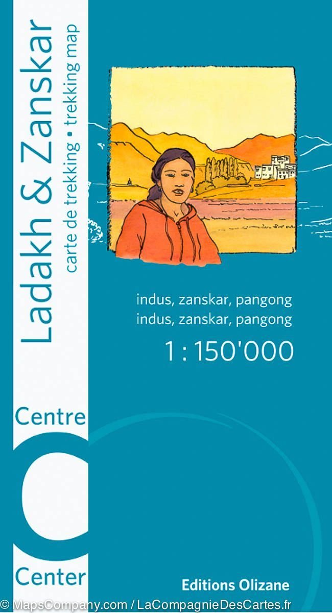 Carte de randonnée du centre du Ladakh et du Zanskar (Inde) | Olizane - La Compagnie des Cartes