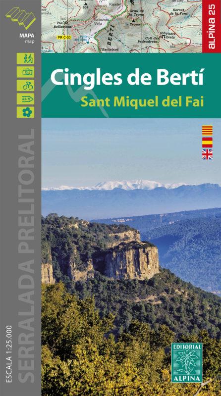 Carte de randonnée - Cingles de Berti (Catalogne), Sant Miquel del Fai - Édition 2020 | Alpina carte pliée Editorial Alpina 