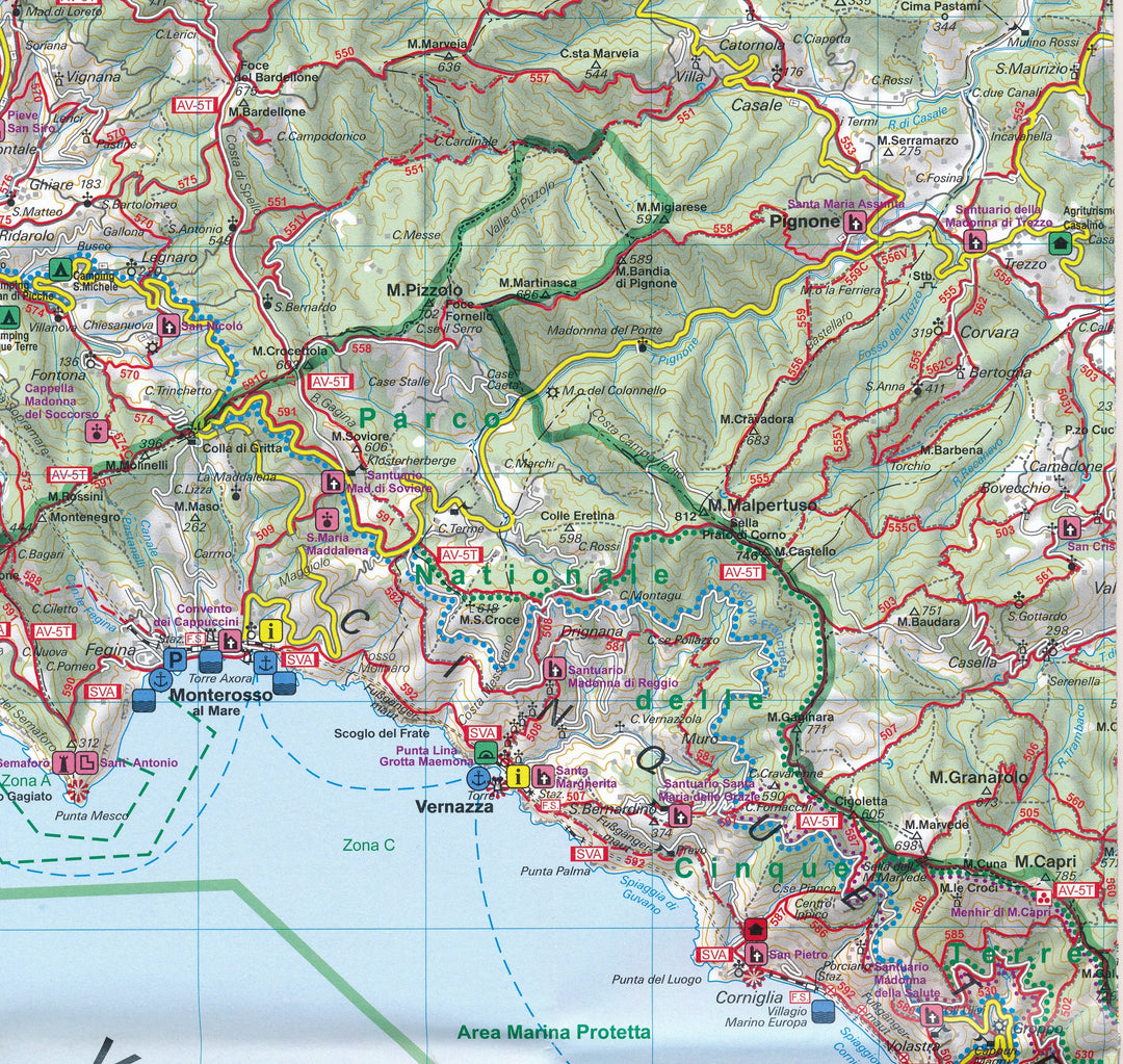 Carte de randonnée - Cinque Terre, Portofino (Italie), n° WKI.02 | Freytag & Berndt carte pliée Freytag & Berndt 