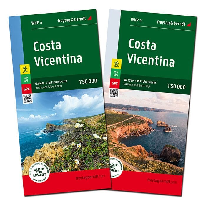 Carte de randonnée - Costa Vicentina (Portugal), n° WKP4 (lot de 2) | Freytag & Berndt carte pliée Freytag & Berndt 