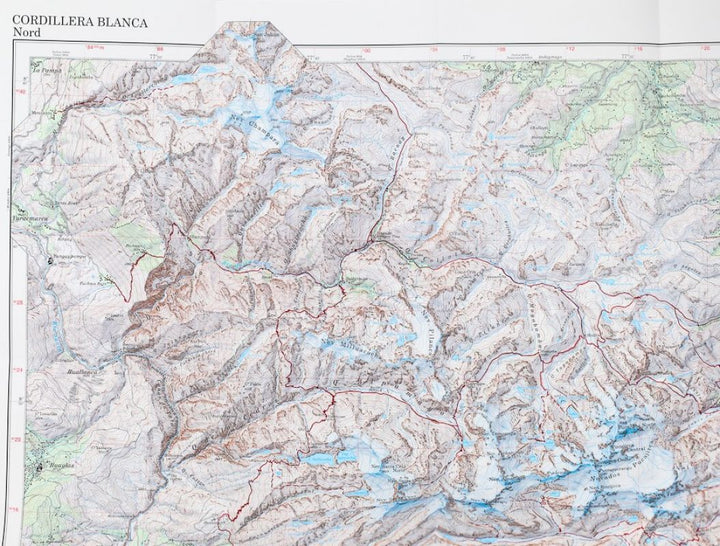 Carte de randonnée de la Cordillère Blanche Nord (Pérou) 0/3a | Alpenverein carte pliée Alpenverein 
