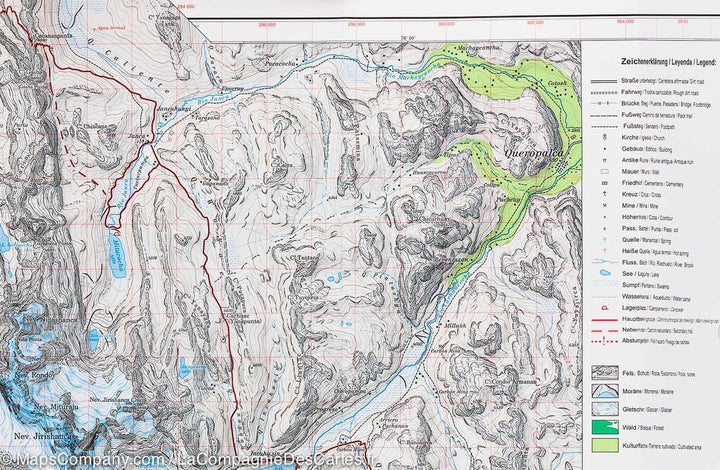 Carte de randonnée de la Cordillère Huayhuash (Pérou) | Alpenverein carte pliée Alpenverein 