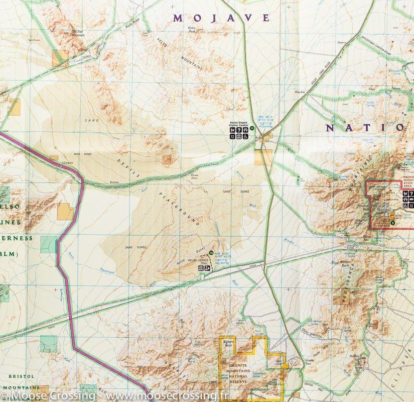 Carte de randonnée de la Réserve Nationale Mojave (Californie) | National Geographic carte pliée National Geographic 