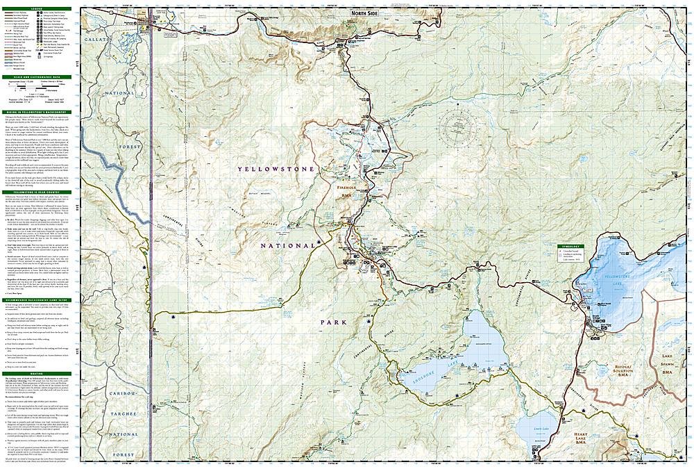 Carte de randonnée de Old Faithful (Parc National de Yellowstone, USA) | National Geographic carte pliée National Geographic 