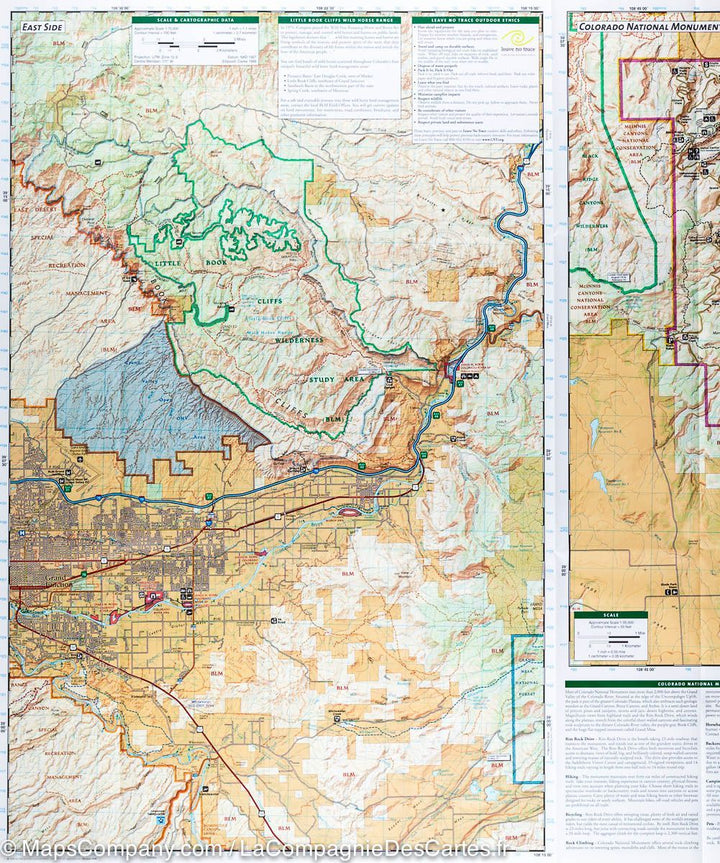 Carte de randonnée du Colorado National Monument (Colorado) | National Geographic - La Compagnie des Cartes