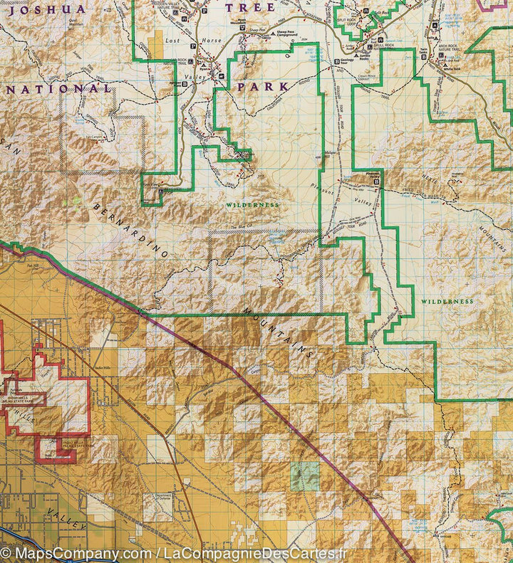 Carte de randonnée du Parc National de Joshua Tree (Californie) | National Geographic - La Compagnie des Cartes