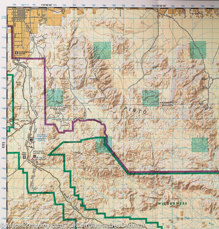 Carte de randonnée du Parc National de Joshua Tree (Californie) | National Geographic - La Compagnie des Cartes