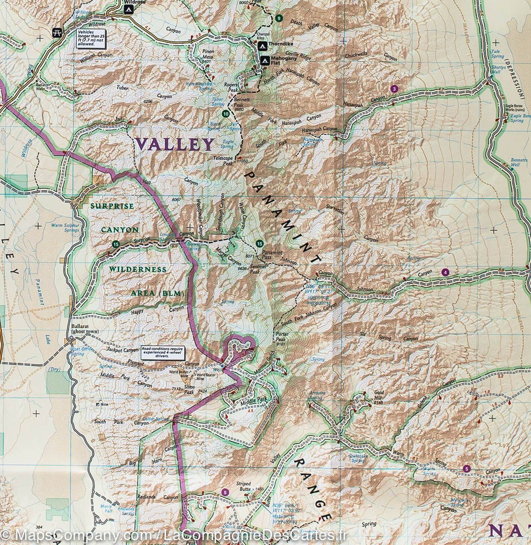 Carte de randonnée du Parc national de la Vallée de la Mort (Californie/ Nevada) | National Geographic - La Compagnie des Cartes