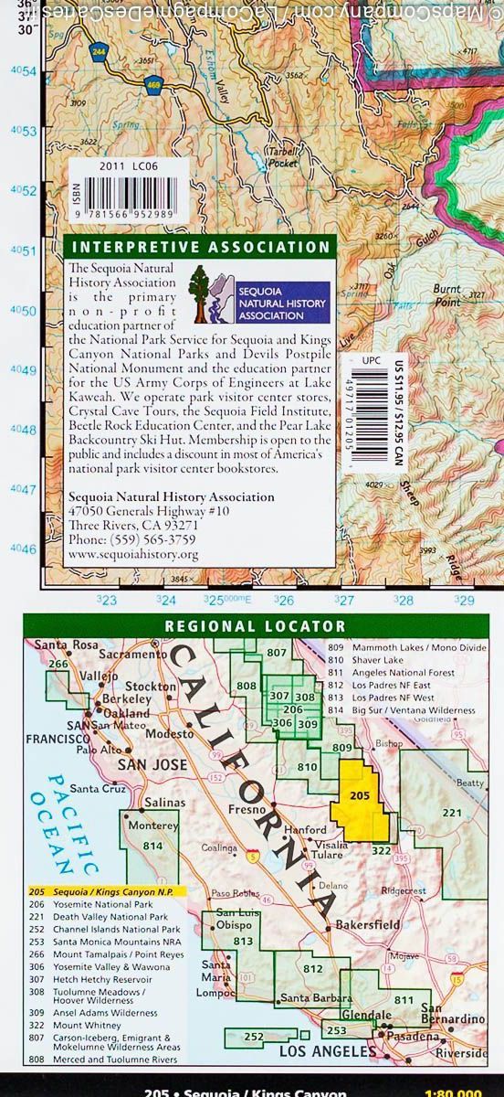 Carte de randonnée du Parc National de Sequoia & Kings Canyon (Californie) | National Geographic - La Compagnie des Cartes