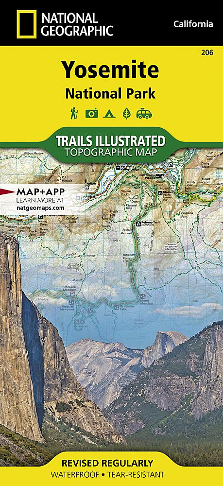 Carte de randonnée du Parc National Yosemite (Californie) | National Geographic carte pliée National Geographic 