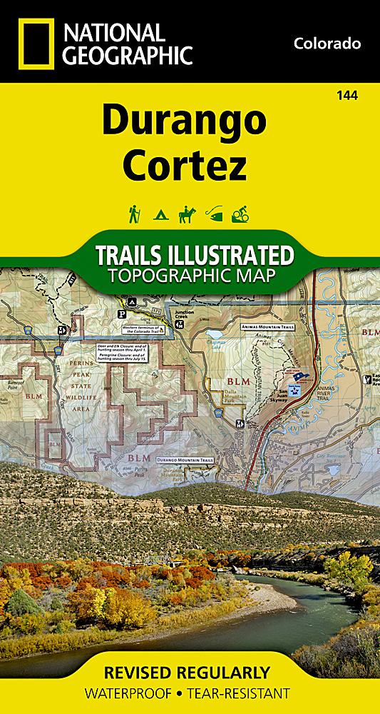 Carte de randonnée - Durango - Cortez (Colorado), n° 144 | National Geographic carte pliée National Geographic 