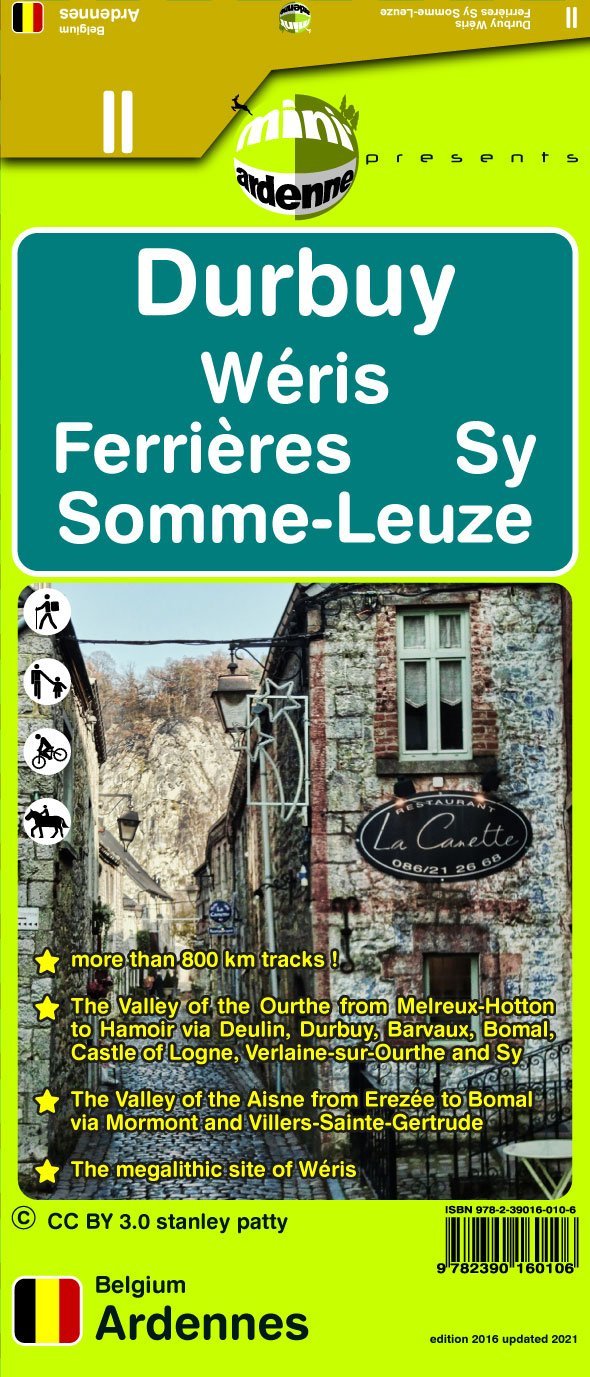 Carte de randonnée - Durbuy, Wéris, Ferrières, Sy, Somme-Leuze, n° 11 | Mini Planet carte pliée Mini Planet 