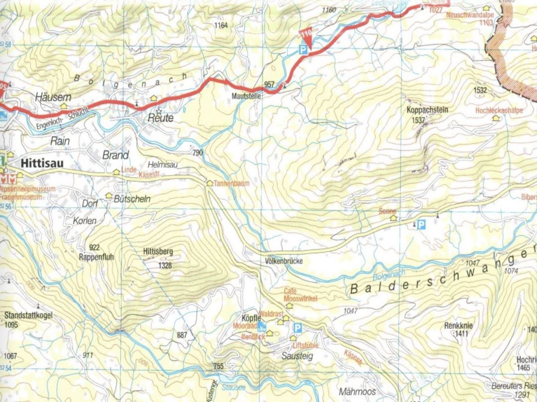 Carte de randonnée E5 - Du lac de Constance à Vérone | Kompass carte pliée Kompass 