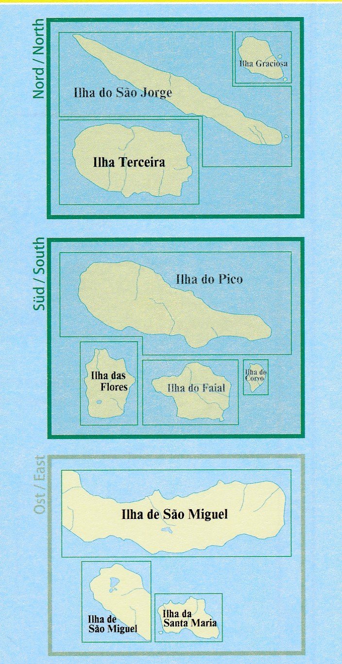 Carte de randonnée et cycliste - Açores, n° WKP3 | Freytag & Berndt carte pliée Freytag & Berndt 