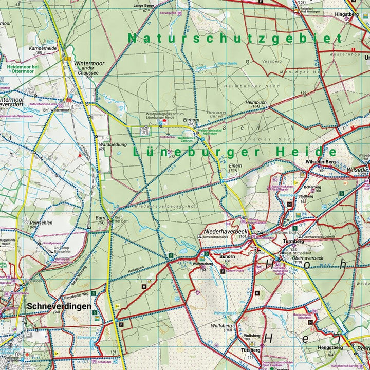 Carte de randonnée et cycliste n° WKD5082- Lüneburger Heide Naturpark | Freytag & Berndt carte pliée Freytag & Berndt 
