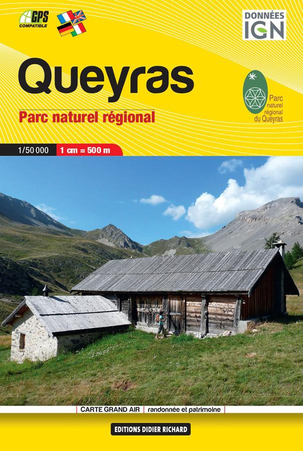 Carte de randonnée et de tourisme (format poche) - Parc national du Queyras | Didier Richard carte pliée Didier Richard 