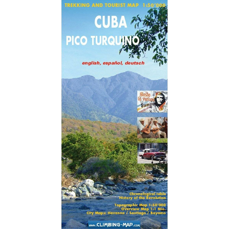 Carte de randonnée et d'escalade - Turquino Pico + Havanna/Santiago/Bayamo (Cuba) | Climbing Map carte pliée Climbing Map 