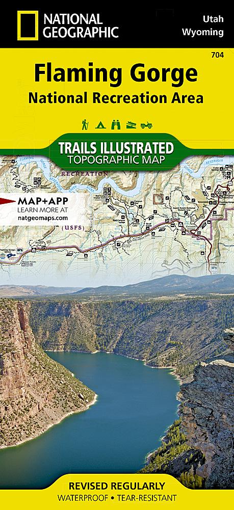 Carte de randonnée - Flaming Gorge (Utah, Wyoming), n° 704 | National Geographic carte pliée National Geographic 