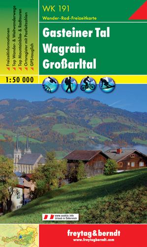 Carte de randonnée - Gasteiner Tal - Wagrain - Grossarltal (Alpes autrichiennes), n° WK191 | Freytag & Berndt carte pliée Freytag & Berndt 