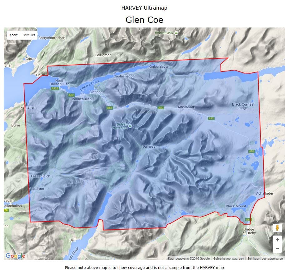 Carte de randonnée - Glen Coe XT40 | Harvey Maps - Ultramap carte pliée Harvey Maps 