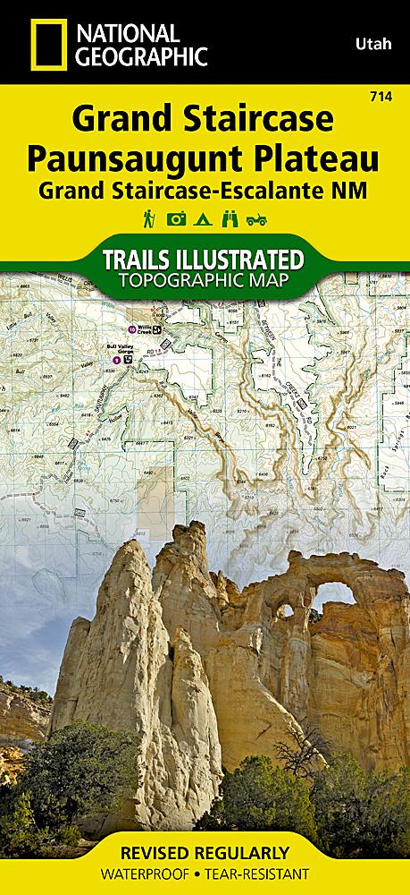 Carte de randonnée - Grand Staircase, Paunsaugunt Plateau (Utah), n° 714 | National Geographic carte pliée National Geographic 