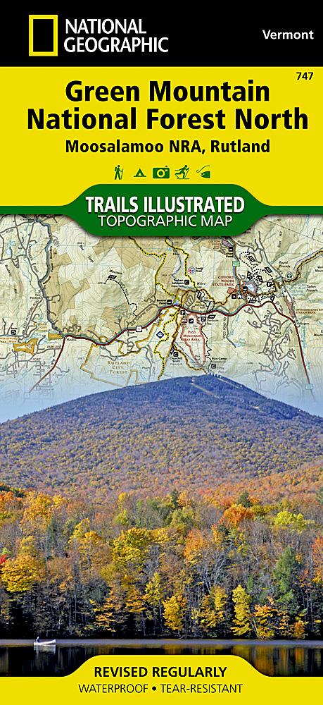 Carte de randonnée - Green Mountain Nat.Forest North (Vermont), n° 747 | National Geographic carte pliée National Geographic 
