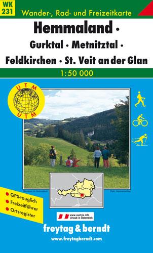 Carte de randonnée - Hemmaland - Gurktal - Metnitztal - Feldkirchen (Alpes autrichiennes), n° WK231 | Freytag & Berndt carte pliée Freytag & Berndt 