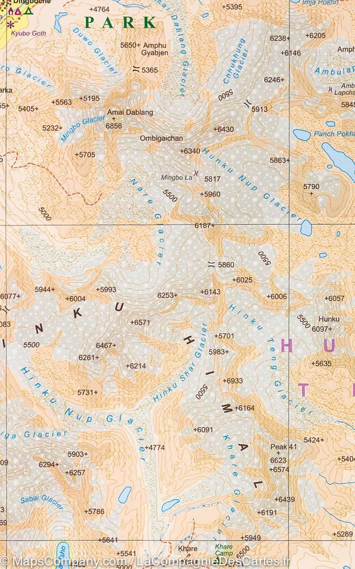 Carte de randonnée - Himalaya & Everest (Népal, Tibet) | ITM carte pliée ITM 