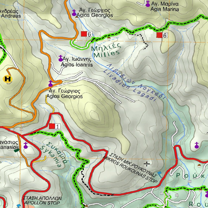 Carte de randonnée - île d'Anafi | Anavasi carte pliée Anavasi 