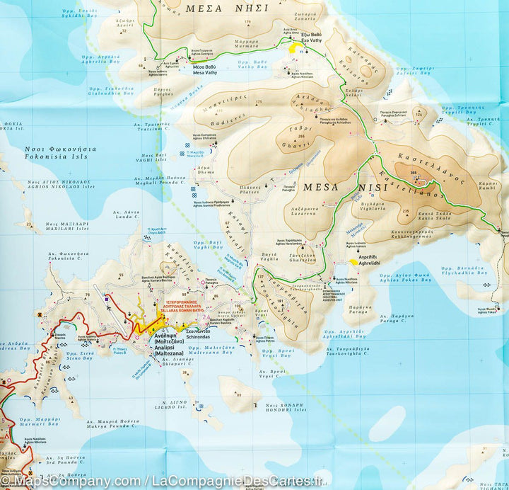 Carte de randonnée - Ile d'Astypalaea (Grèce) | Terrain Cartography carte pliée Terrain Cartography 