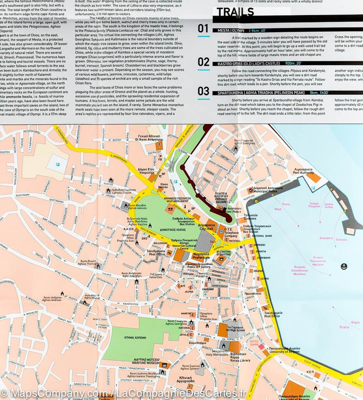 Carte de randonnée - Ile de Chios (Grèce) | Terrain Cartography carte pliée Terrain Cartography 