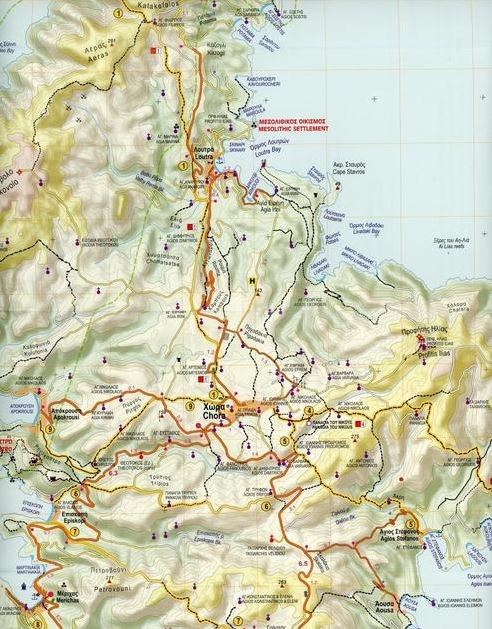 Carte de randonnée - île de Folegandros | Anavasi carte pliée Anavasi 
