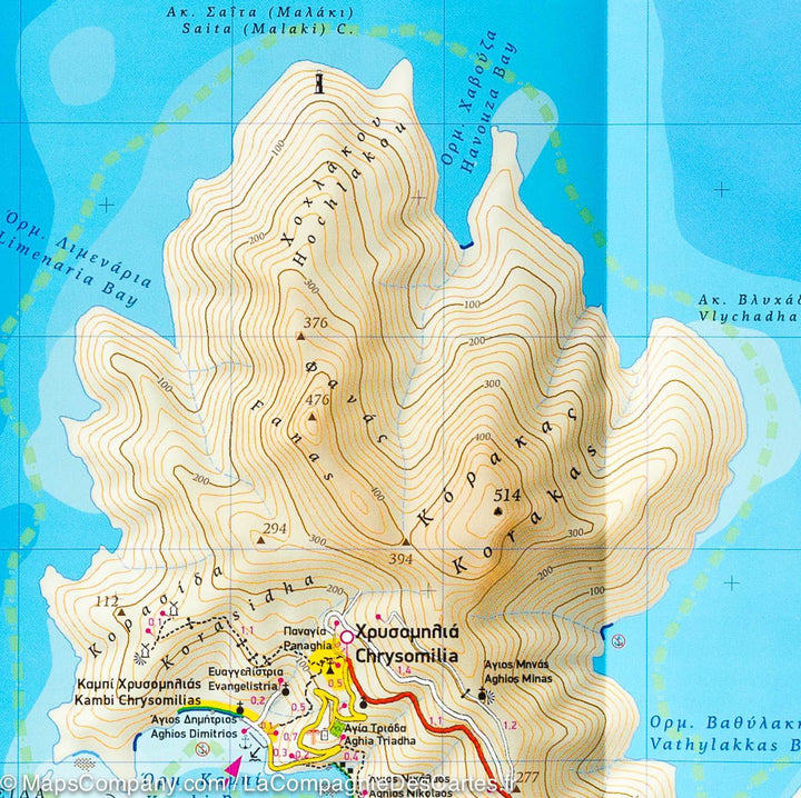 Carte de randonnée - Ile de Fourni (Grèce) | Terrain Cartography carte pliée Terrain Cartography 