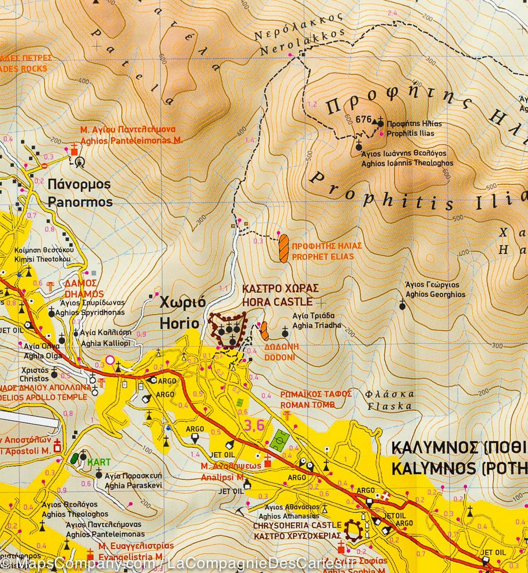 Carte de randonnée - Ile de Kalymnos (Grèce) | Terrain Cartography carte pliée Terrain Cartography 