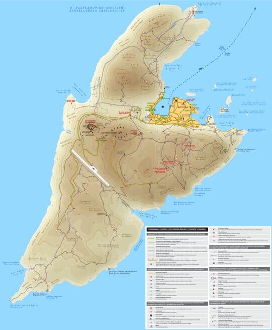 Carte de randonnée - Ile de Kastellorizo (Grèce) | Terrain Cartography carte pliée Terrain Cartography 