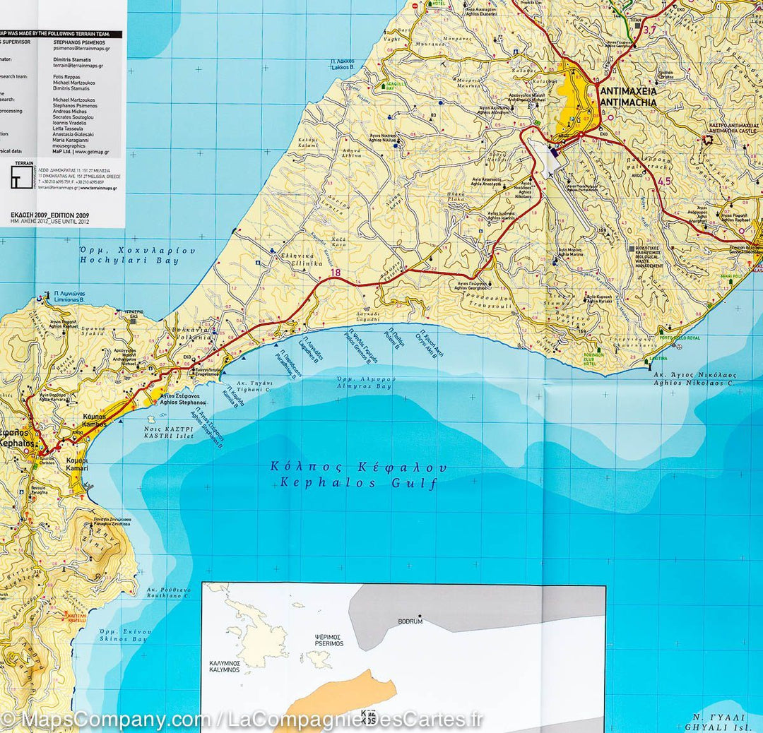 Carte de randonnée - Ile de Kos (Grèce) | Terrain Cartography carte pliée Terrain Cartography 