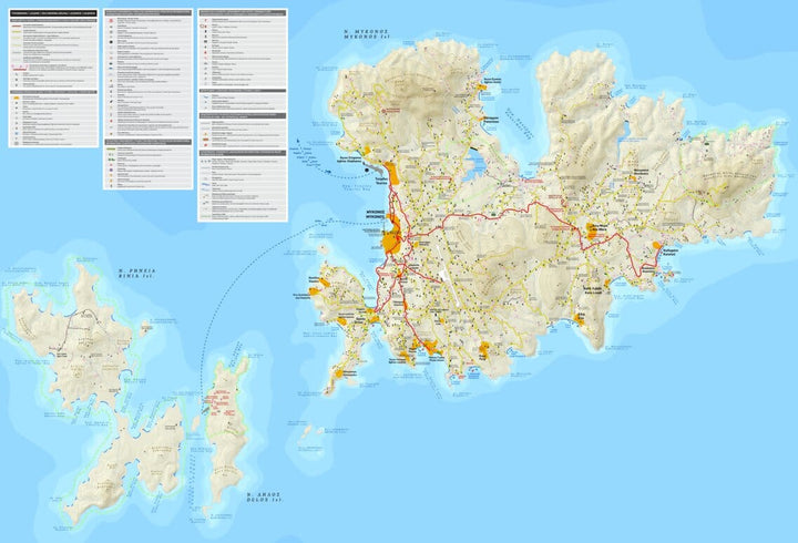 Carte de randonnée - Ile de Mykonos, Delos, Rinia (Grèce) | Terrain Cartography carte pliée Terrain Cartography 