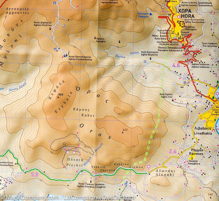 Carte de randonnée - Ile de Serifos (Grèce) | Terrain Cartography carte pliée Terrain Cartography 