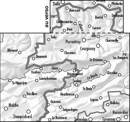 Carte de randonnée imperméable n° 222T - Clos du Doubs (Suisse) | Swisstopo - Excursions au 1/50 000 carte pliée Swisstopo 
