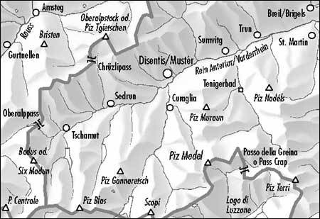 Carte de randonnée imperméable n° 256T - Disentis et Muster (Oberalp, Luckmanier, Surselva) | Swisstopo - Excursions au 1/50 000 carte pliée Swisstopo 