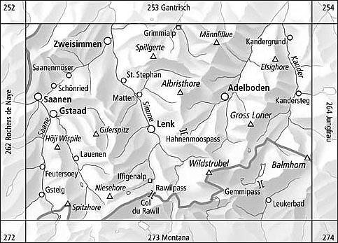 Carte de randonnée imperméable n° 263T - Wildstrubel (Suisse) | Swisstopo - Excursions au 1/50 000 carte pliée Swisstopo 