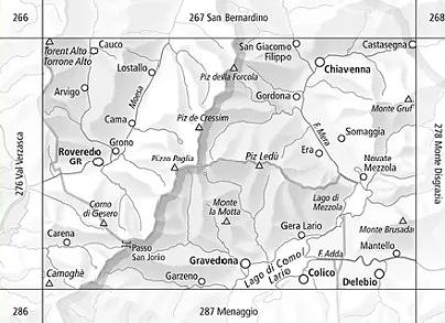 Carte de randonnée imperméable n° 277T - Roveredo (Suisse) | Swisstopo - Excursions au 1/50 000 carte pliée Swisstopo 